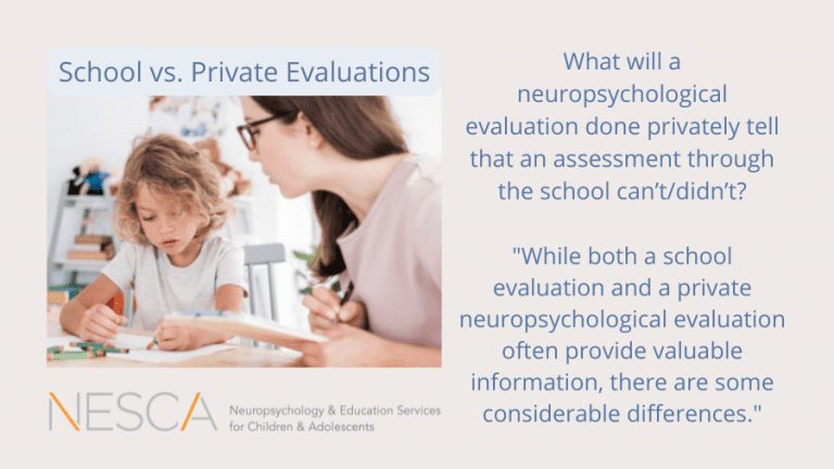 Private Neuropsychological Evaluation vs. School Evaluation - NESCA