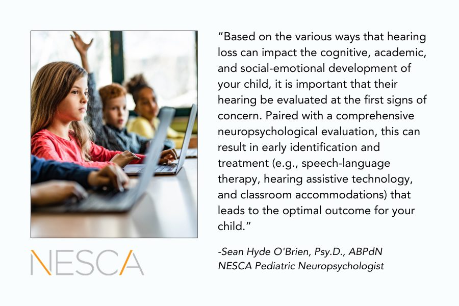 Image showing a student concentrating in class; quote from Dr. Sean Hyde O'Brien