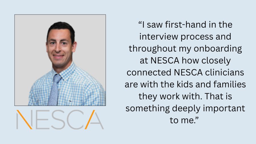 Headshot of Dr. James Lynch and a quote from him about joining NESCA